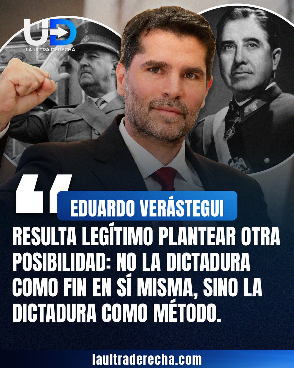 LUltraDerecha's tweet photo. 🔴|🚨|🔥#VIRAL ¡¿MÉXICO NECESITA UNA DICTADURA?! El guadalupano @EVerastegui rompió las redes sociales tras publicar un mensaje en X en el que afirmó que México necesita una “dictadura benevolente” para acabar con la partidocracia.

Verástegui aclaró que no propone la dictadura como un fin, sino como un método de gobierno fuerte puesto al servicio de un contenido virtuoso. Aseguró que un dictador benevolente no sería un tirano, sino un gobernante que, ante la incapacidad de las instituciones partidistas para producir orden, justicia y prosperidad, asumiría el poder con la responsabilidad de gobernar para el bien del pueblo y no para una casta política.

También recordó ejemplos históricos de líderes que, a su juicio, modernizaron naciones, combatieron el bandolerismo, impusieron el imperio de la ley y dejaron bases materiales y morales más sólidas que las que heredaron.