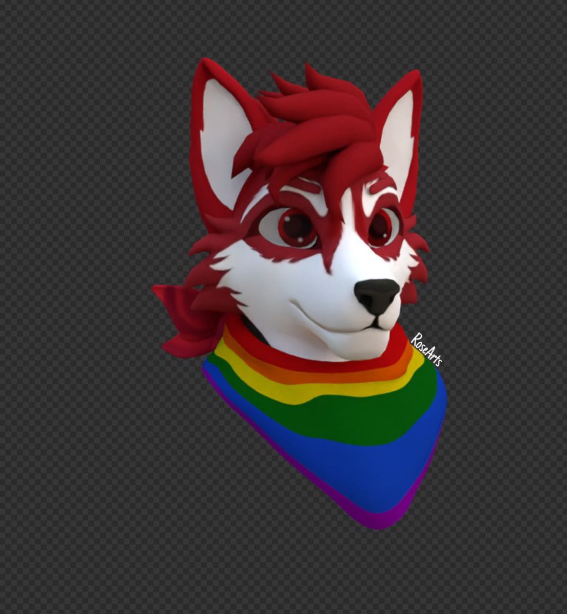 Roselina_Ben's tweet photo. 3d Lovely Bandanas Black paw print & Lgbt 🏳️🌈
#3d #bandanas #model #head #furry #model https://t.co/UyaxFUnjCw