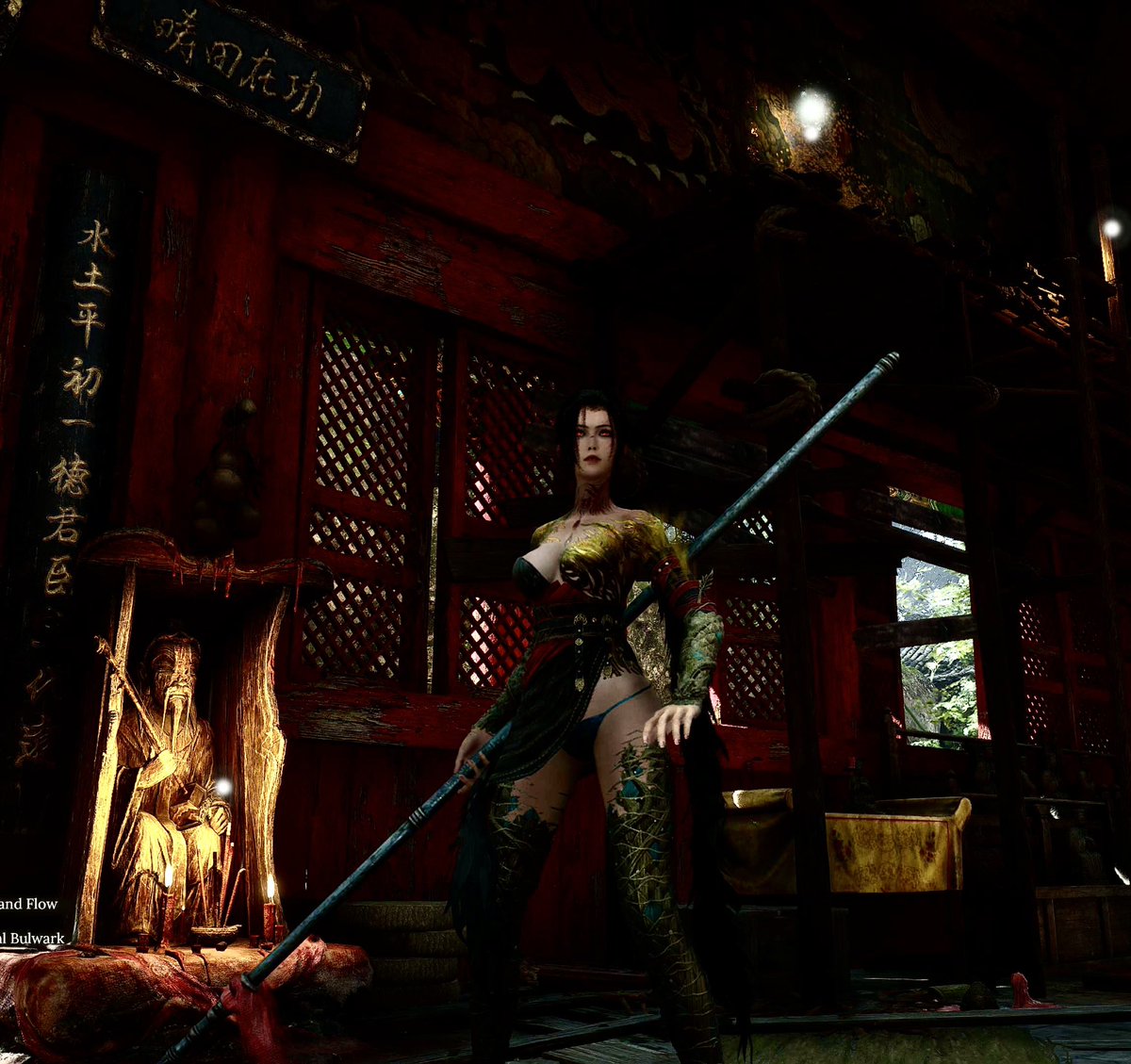 Darth_Splotch's tweet photo. Still trying to finish up Worship’s Rise in #WuChang #FallenFeathers best weapon I found so far is a Red Tipped Spear, need to learn more about the magic system https://t.co/c6LNDpr2LO