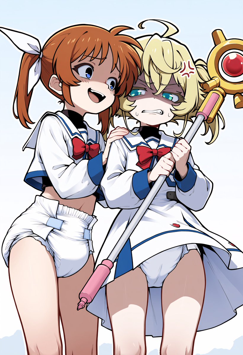 TanyaaMK3's tweet photo. Tanya doesn't look too happy about her new outfit...

#diaper #おむつ #ABDL #AIArt https://t.co/4JFxR3OGop