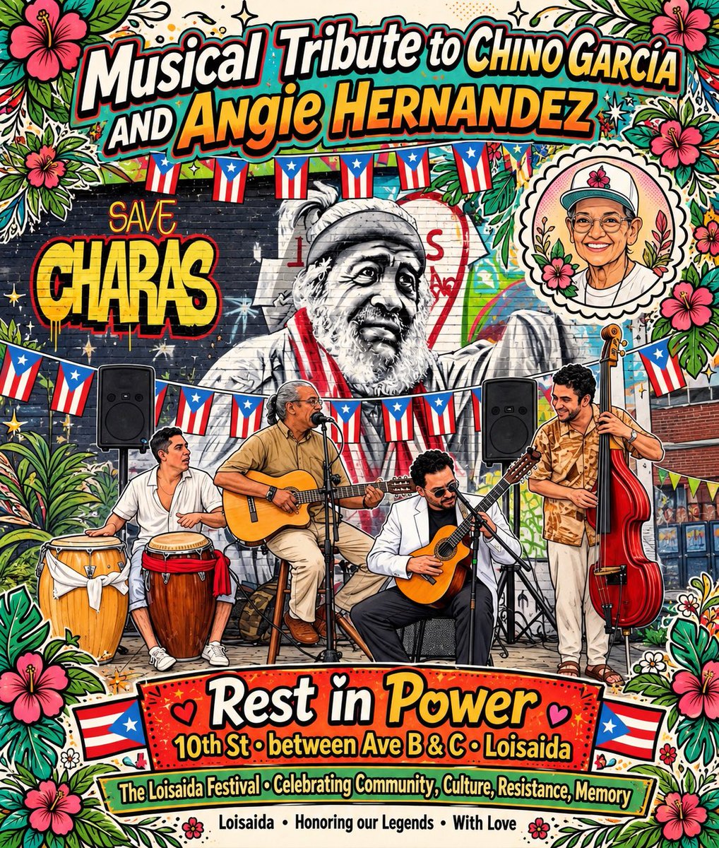 HarveyforNY's tweet photo. Spread the word! 

If you’re around lower east side at 4pm today! Un jam pa Chino y Angie across from 367 e 10th street at the murals at 10th between b &amp; c street. My great mentor Chino transitioned yesterday.

Date: July 25th 
Time: 4pm 
Location: 10th street between B &amp; C https://t.co/FbWhZR0ivF