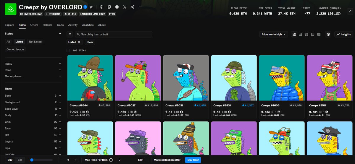 SupahAndre's tweet photo. There are ZERO reasons to have a @creepz listed right now.

You held through the hardest part...

And you are selling right after a new team acquired it with the backing of one of the biggest NFT holders out there @AdamWeitsman 

Lizards will rule again 🕯 https://t.co/puIBMXuX7m