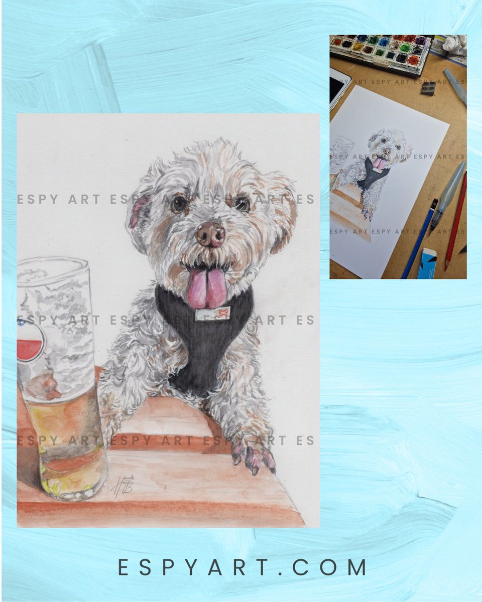 EspyArts's tweet photo. I really do love painting pets in watercolour.
This is one of my recent favourite 6x8" 'quick' portraits, featuring happy little Max.
https://t.co/40QumLJ9Pe
#dogloversuk #ilovedogs #traditionalart #petpainting #artblogger https://t.co/bYzJvWd1V5