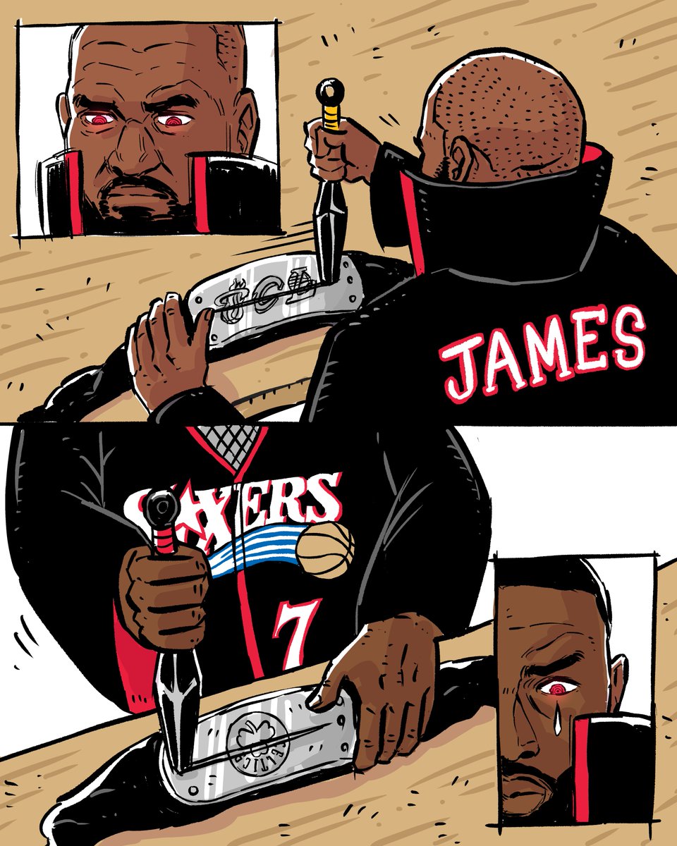 luckymong1's tweet photo. LeBron and Jaylen Brown to the 76ers. #Philadelphia #Naruto https://t.co/LYTgYUCiy1