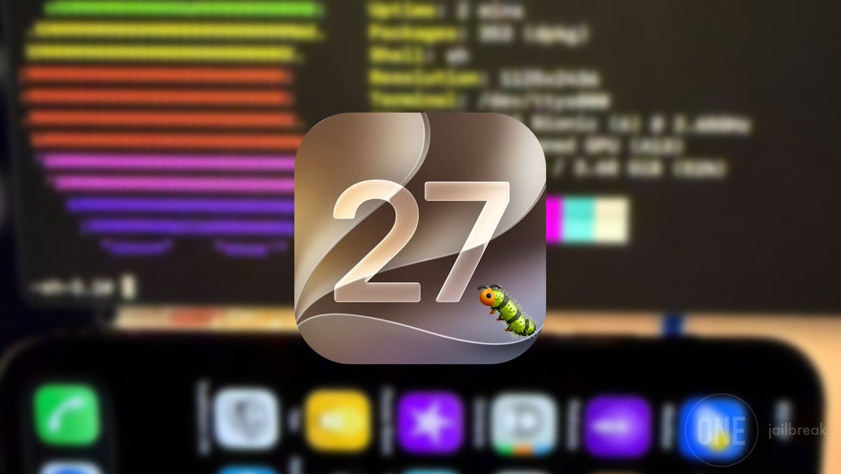 onejailbreak_'s tweet photo. 🗞️usbliter8 has been used to jailbreak iOS 27.0 beta 2 on iPhone 11 Pro. Research CFW is now public on GitHub. Developer-only📢

Full story here 👇
https://t.co/FdPUIc9q45 https://t.co/Csgas5pWj2