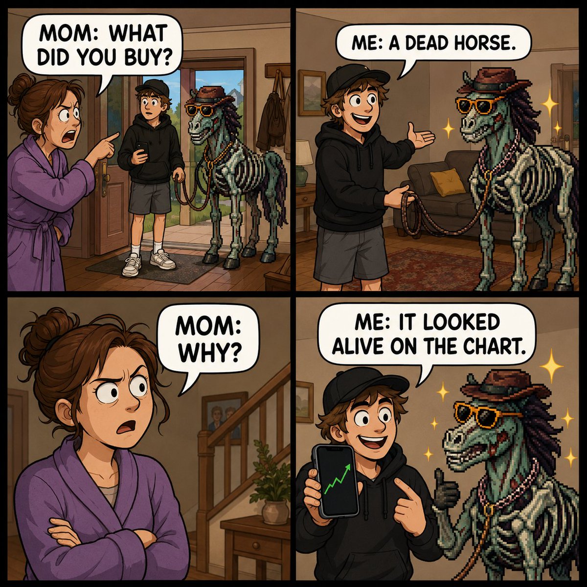 robinlaunchpad's tweet photo. Mom, trust me.

The horse may be dead, but the chart isn’t.💀 https://t.co/OZM3GxuHOn
