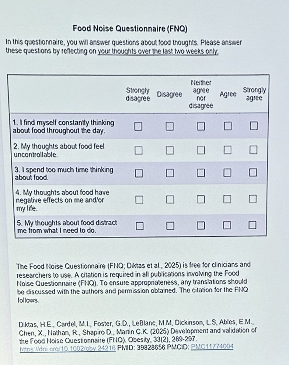 PaulDavidsonPhD's tweet photo. The dynamic @TewksRD presents critical info about food noise and starting to measure it at @YWM2026. Newer OMMs and bariatric surgery do a great job of “turning down the volume.” https://t.co/DlxBnH1WvB