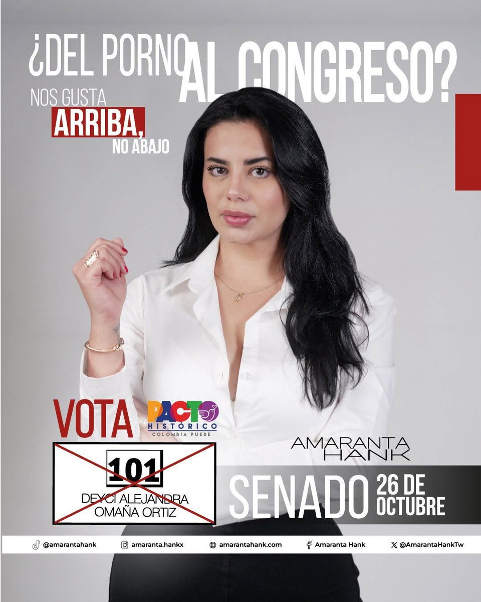 flvcovlquimistv's tweet photo. Colombian🇨🇴 actress Amaranta Hank has been sworn in as a Colombian senator.

What do you think about her proposed policies? https://t.co/C5VNdwvw5V