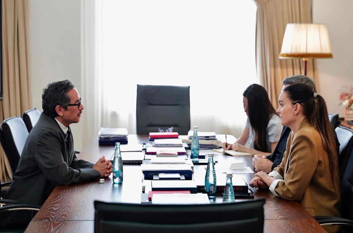EmbaMexIta's tweet photo. Ambassador @genarolozano met with Albania's Minister of Tourism, Culture, and Sport, Blendi Gonxhja.

They discussed strengthening bilateral cultural cooperation and plans to host a Mexico Week in Albania, celebrating Mexican art, gastronomy, and dance. 🇲🇽🤝🇦🇱 https://t.co/bxMBtMBg3s