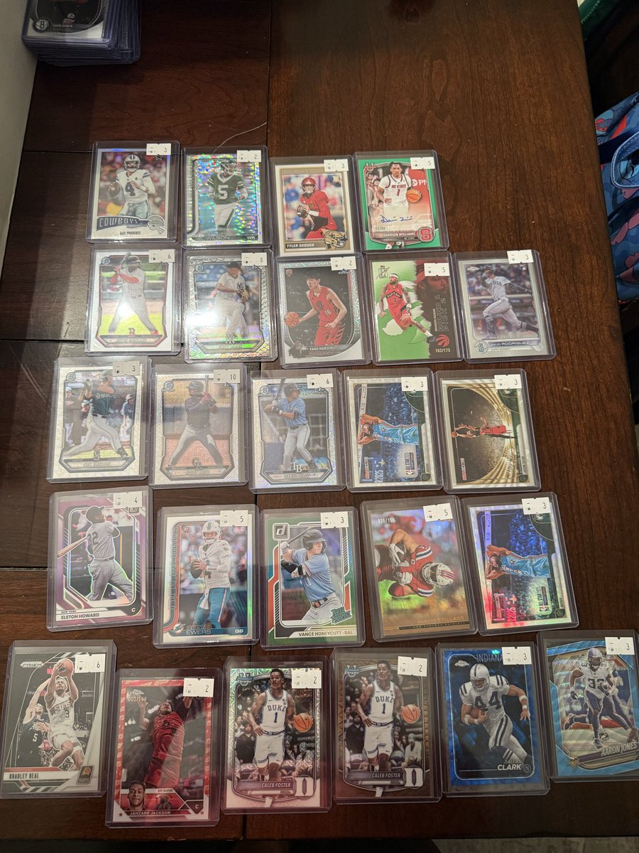 SandmanBen's tweet photo. If anyone is looking for a value box for shows or stack sales let me know. Roughly 750 cards all already priced and top loaded. Pictures are sample of what’s in it.

RT appreciated https://t.co/peuY9zP5E4