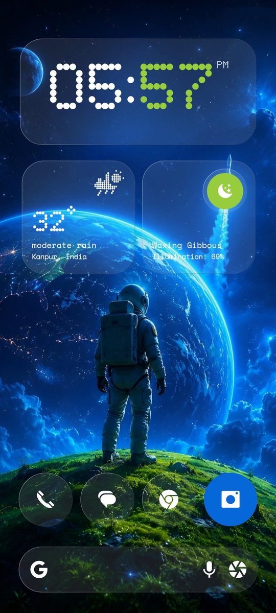 StylishWalls_'s tweet photo. Cosmic Horizon Homescreen setup🌌🧑‍🚀
#homescreensetup

Launcher - Smart launcher @smartlauncher 

Widgets - GlassDot widgets for  KWGT
 @zeffisetups

Icon Pack - None

Wallpaper - https://t.co/aqOMgJt3s0 https://t.co/slZMeMaPD9