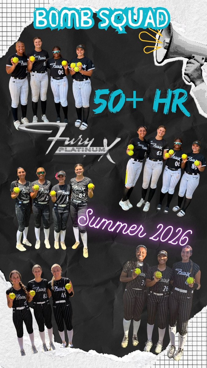 FPXPickett's tweet photo. Summer bomb squad. With over 50+ HR in 5 tourneys. Total team effort. 💣 @AinsleyEPickett @ZoieShiflett @combs_addi @AHolcomb45 @CarlieGuile_13 @Eviewest23 @Jarynn_B2027 @Baylor_Bockhaus @RayaInge40 @DonaldgPickett https://t.co/ZqAS4Wy8KP