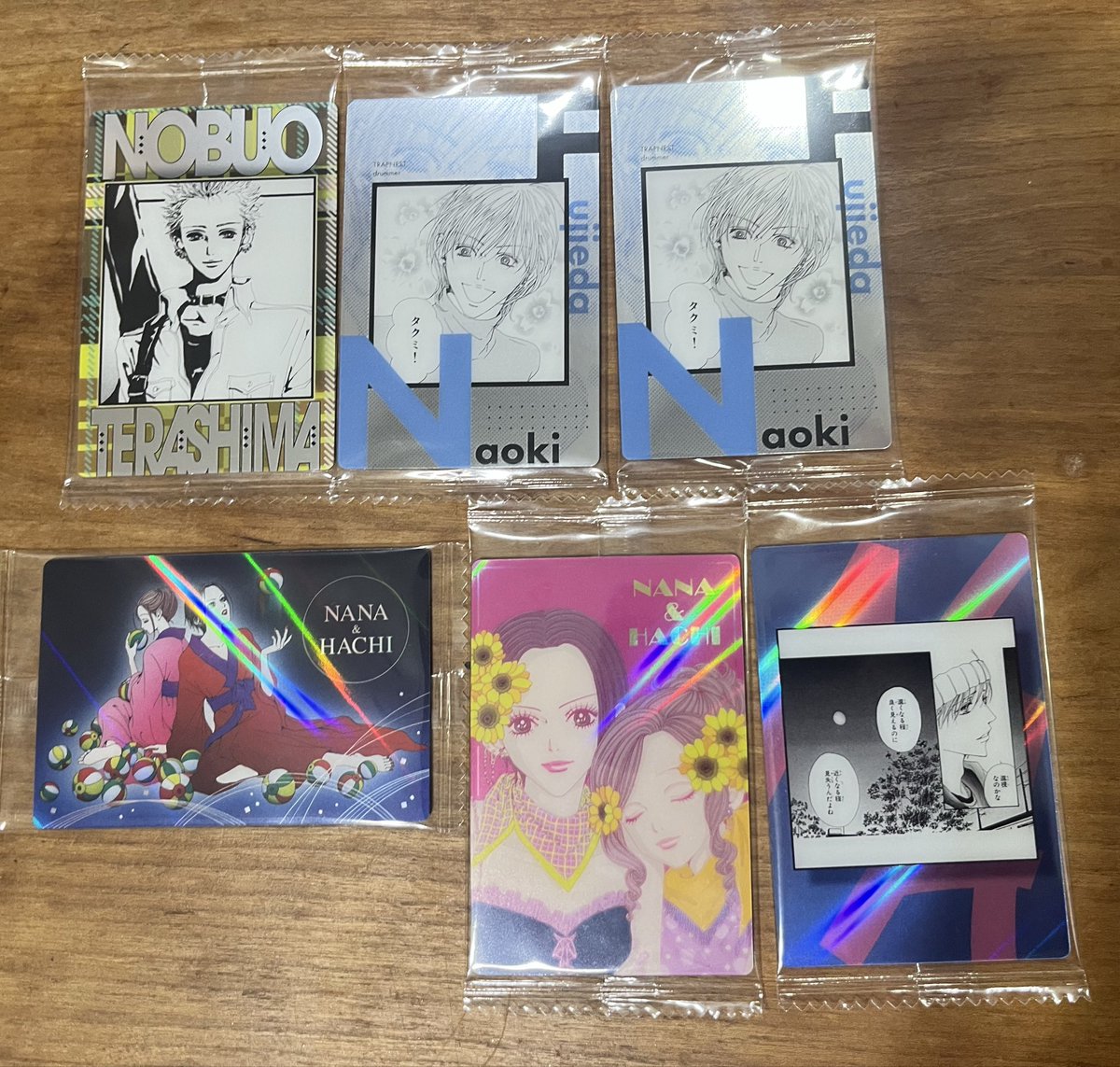 goolgulugoo's tweet photo. NANA ウエハース　トレ　交換

譲　画像のもの
求　定価198円＋送料

なるべくナオキとセットだとありがたいです。

都内手渡orPayPayで郵送可能です。
発送の際に画像や動画も添付します。
よろしくお願いします🙇 https://t.co/GYSFkBR8pC