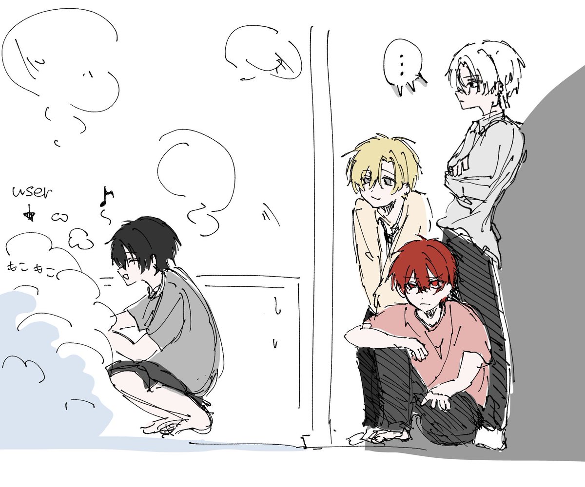 i9x_wr's tweet photo. 心配で仕方ない3人
#四飼FA https://t.co/vXld49wCiU