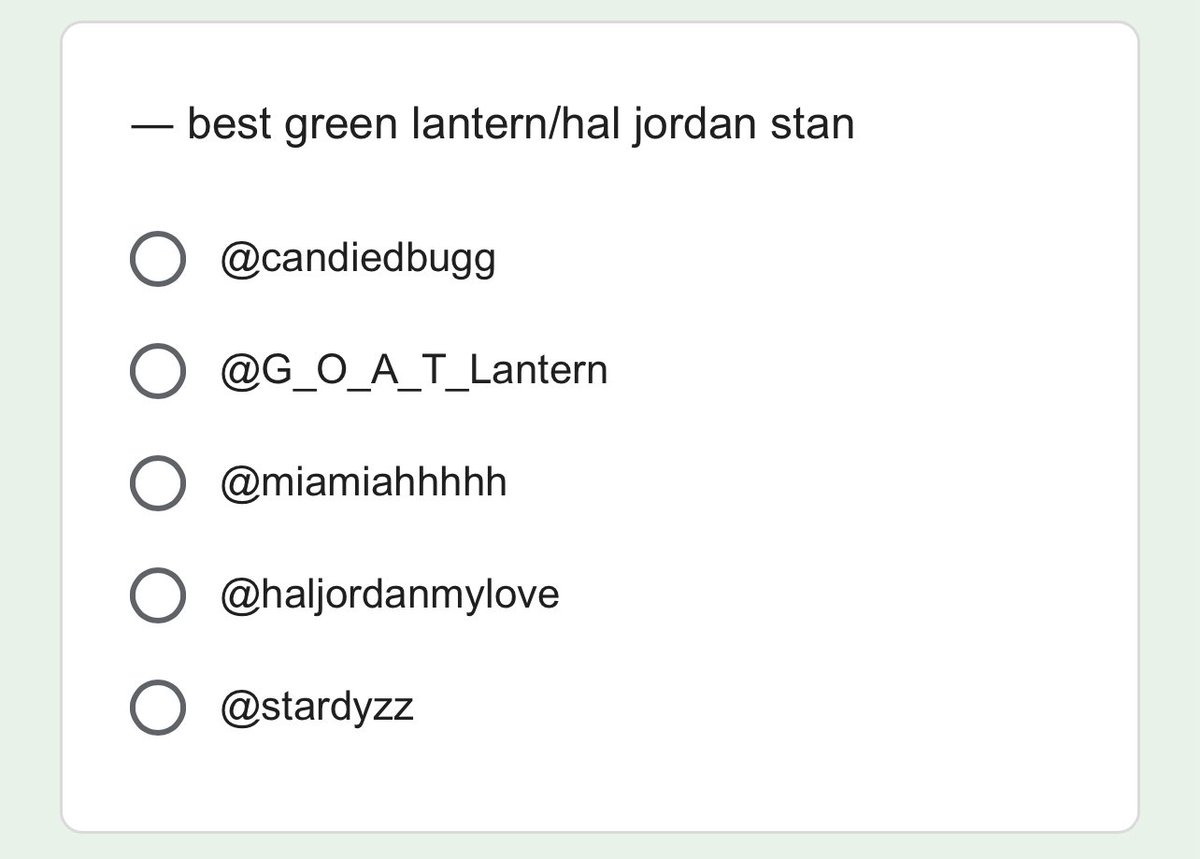 miamiahhhhh's tweet photo. I did NOT expect to see myself on this,,, anyways VOTE 4 ME THE ETHICAL HAL JORDAN STAN https://t.co/3FBmHxWa7x