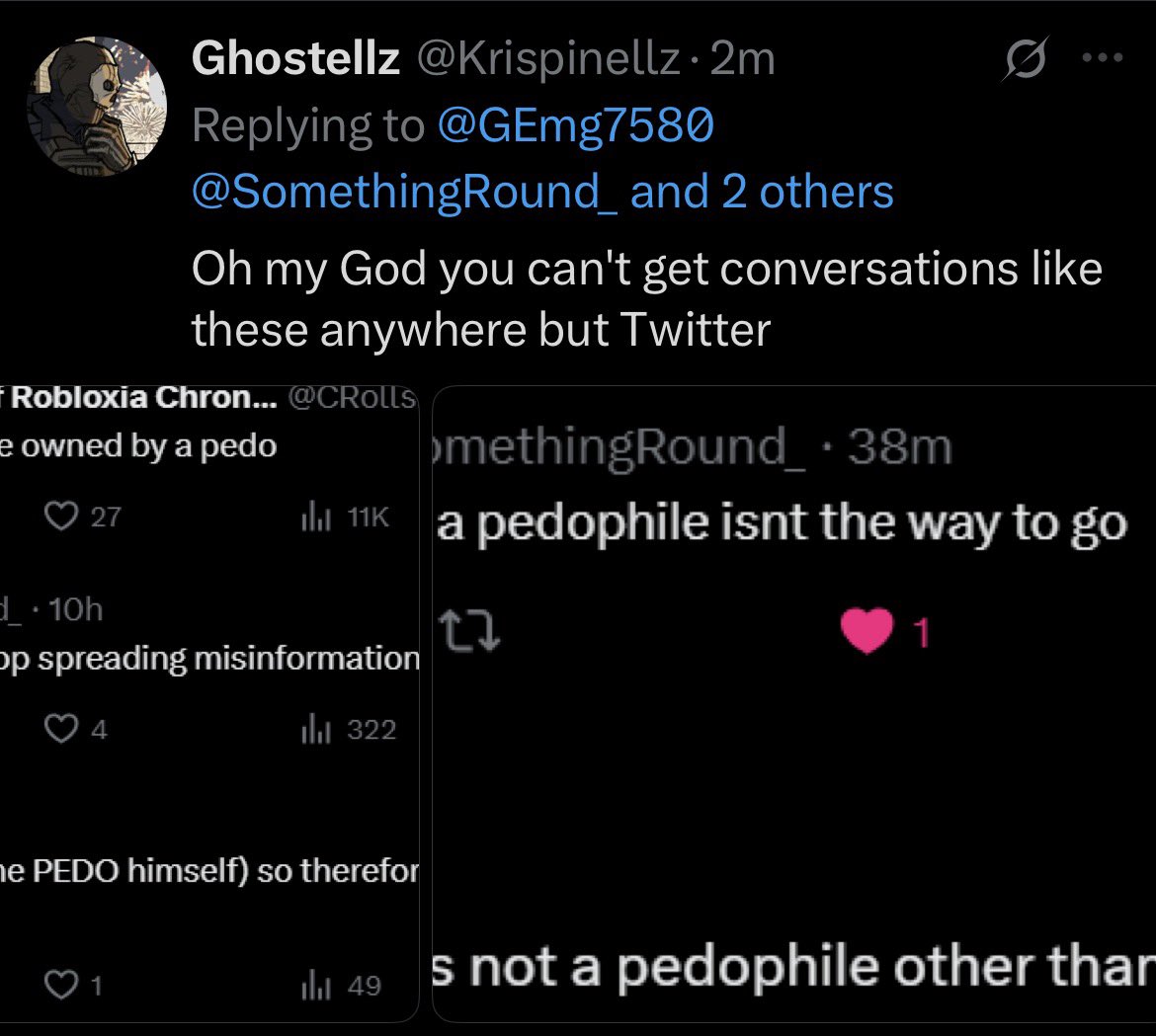 GEmg7580's tweet photo. you know, the funny part of dandy’s world is that whenever you said the pedo, you these mf spamming your account nonstop and triggered over the word other than the fact that qwel enabled rox to the point where she is freely talking to him btw (again do not harass this person.) https://t.co/aldq25yVa6