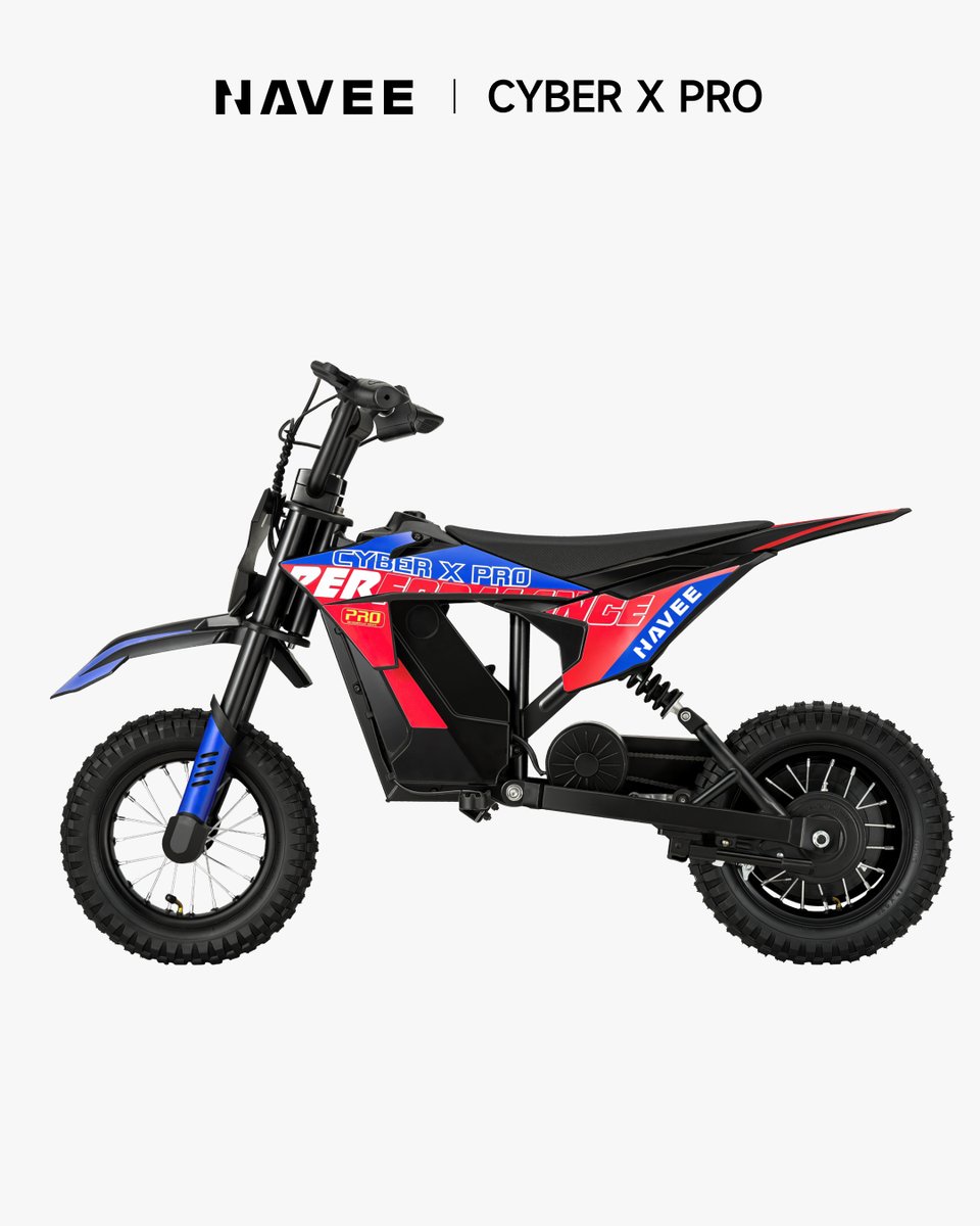 navee_tech's tweet photo. Cyber X Pro: Advanced control, robust build. Empowering every ride with safety and exhilarating performance.
#NAVEE #CyberXPro #KidsDirtBike #RideWithConfidence https://t.co/ruNRqh4AEg