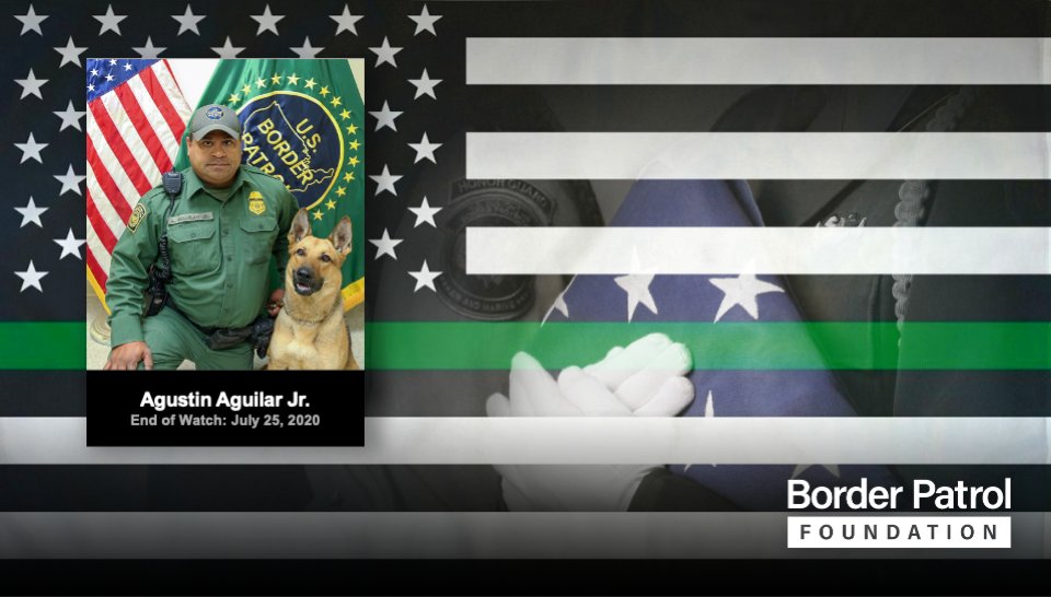 BorderPatrolFND's tweet photo. Today we honor the memory of Border Patrol Agent Agustin Aguilar Jr. End of Watch July 25, 2020 https://t.co/A4sbsZznLY
#HonoringtheMemory #BorderPatrolFoundation #BPF #CBP #BorderPatrol #BorderSecurity #BorderPatrol #USBP #HonorFirst #lawenforcement #endofwatch #memorial https://t.co/5ZcTwxmXY1