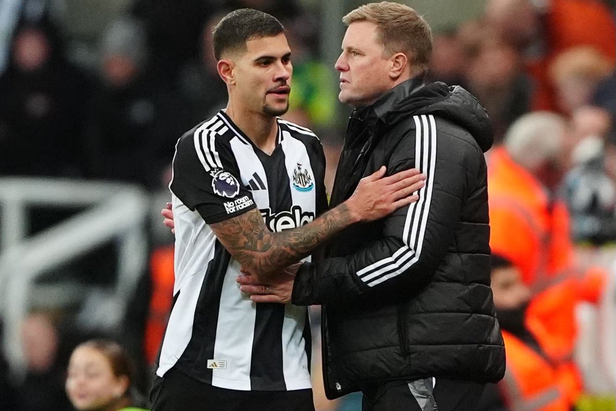SkySports_Keith's tweet photo. 🚨 Eddie Howe speaks for the first time on Bruno Guimarães’ future, amidst Arsenal’s summer interest: 

🗣️ “I’ve spoken to Bruno before, during and after the World Cup. We have had some really good conversations. He’s just a fantastic person. 

🗣️ “I don’t know what’s going to happen with his future, that’s for other people to speculate about. There’s conversations I’m not part of. 

🗣️ “I don’t think it’s fair to compare (to Isak last summer). You’ve got to look at it in its own right. 

🗣️ “He’s captain of our club and been an unbelievable player, through the whole time we have worked together. I speak on behalf of everyone at the club, we absolutely love him and of course everyone would love him to stay. 

🗣️ “He’s due back in the 31st, and there’s nothing to say he won’t be back.”
#NUFC