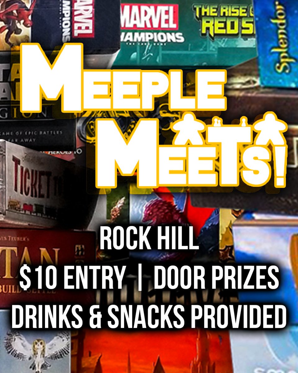 MiniMartTalk's tweet photo. Today, from 10 am to 10 pm, join us at Rock Hill for Meeple Meets! Come enjoy board games and meet the lovely people in the area!
Find out more about our events: https://t.co/6CiLVQl9g6
#FLGS #LGS #LocalGameStore #STL #StLouis #MeepleMeets https://t.co/uCUIt4y0xL