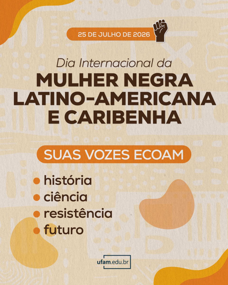 UFAM_'s tweet photo. No Dia Internacional da Mulher Negra Latino-Americana e Caribenha a Ufam presta homenagem às mulheres negras e reconhece suas contribuições para a construção da sociedade, da ciência, da educação, da cultura e de tantos outros espaços. https://t.co/HPDt4kS6eR