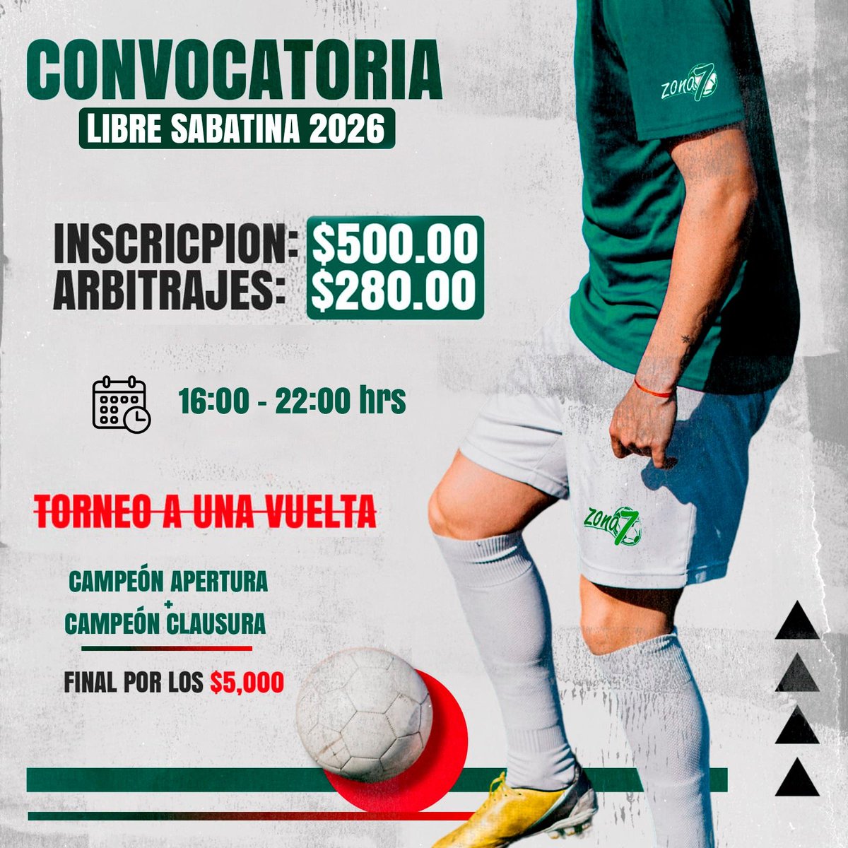 fut_siete's tweet photo. ⏰️ #CONVOCATORIA TORNEO LIBRE #SABATINO CLAUSURA 2️⃣0️⃣2️⃣6️⃣
 ✨️✨️

🎫 CUPO LIMITADO a 14 EQUIPOS
🏆 LOS 2 PRIMEROS LUGARES
💰 PREMIACION EN EFECTIVO AL CAMPEÓN DE CAMPEONES (Torneo Apertura)
🎦 RECONOCIMIENTOS

CONTACTANOS ☎️ 
2461680133
246 168 0135 
2461680139 https://t.co/uMa4v8dRMJ