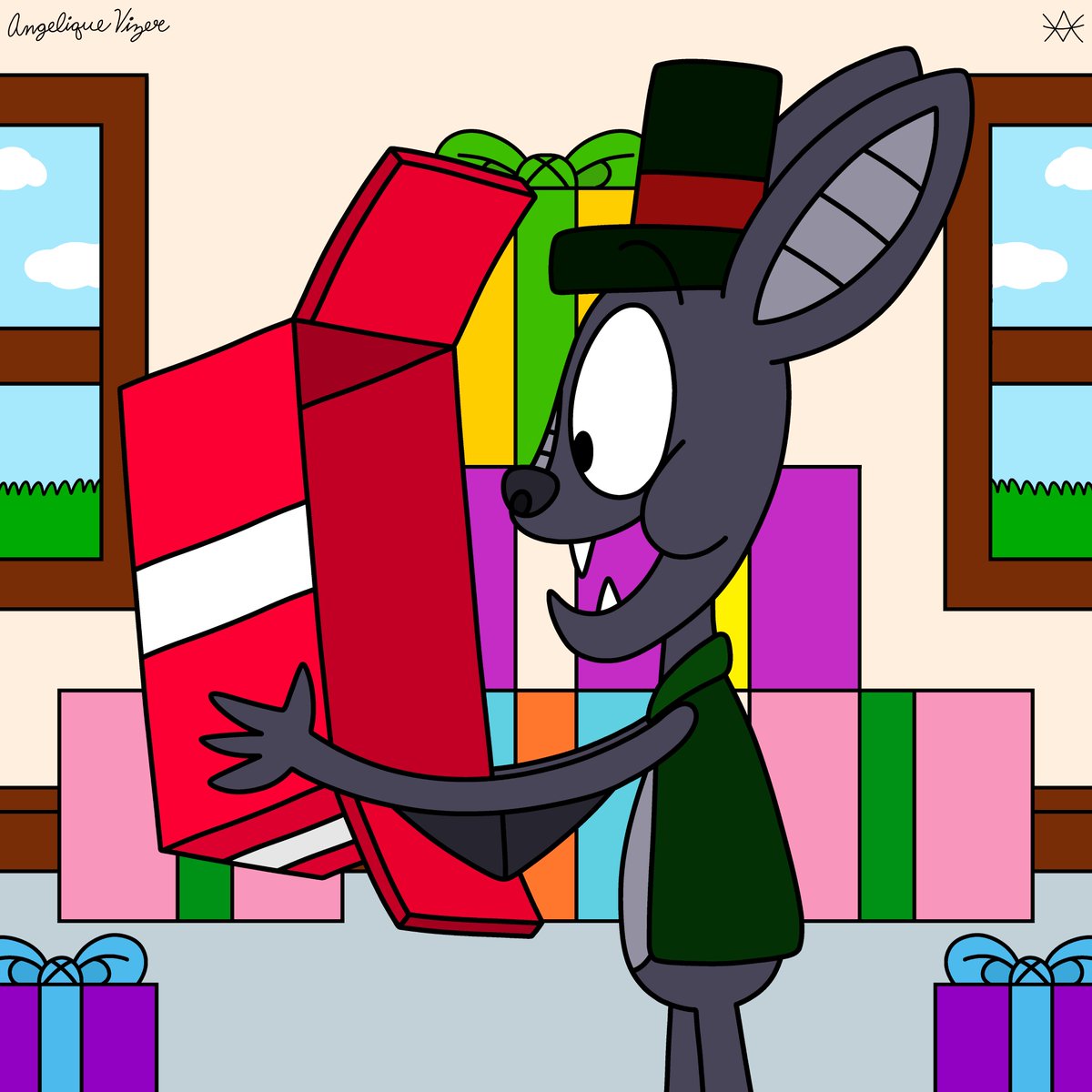 AMVCartoons96's tweet photo. Nat is ready to celebrate Christmas in July by preparing gifts to give to all his friends! #originalchracter #cartoon #myart #ArtistOnTwitter https://t.co/4cUnVgp5PN