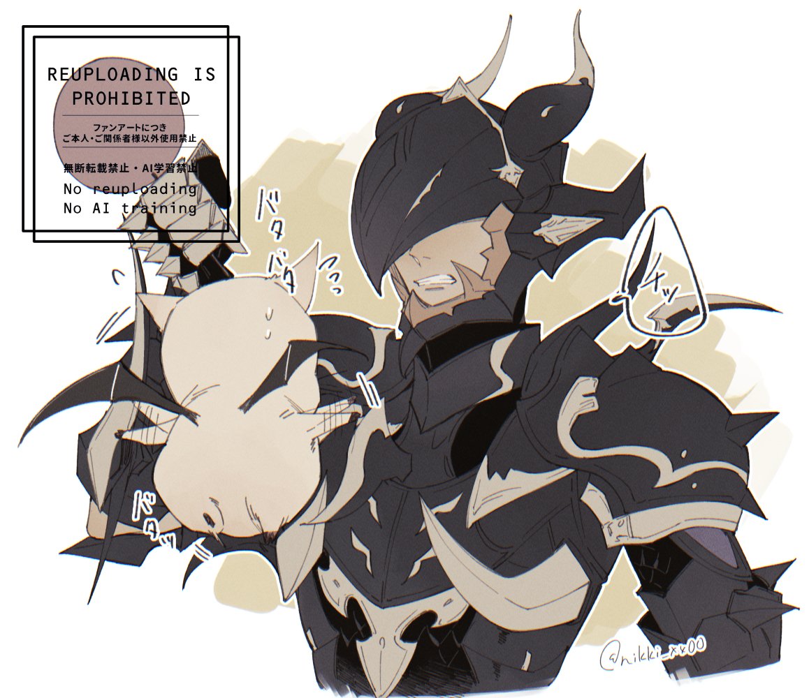 nikki_00xx's tweet photo. キービジュアルのニャンがかっこよすぎるので過去に描いたニャン関連の絵も置いときます。※自機がいる※ネタバレ注意 https://t.co/zsCaCNcFj2