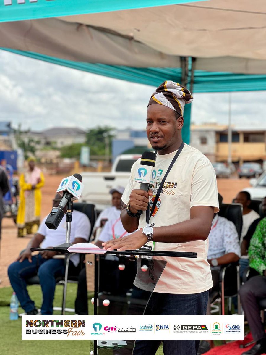 Channel1TVGHA's tweet photo. PHOTOS: A memorable start to the 2026 Northern Business Fair as @UmaruSanda of Channel One TV/Citi FM guided proceedings during the official launch.

#ChannelOneTV #NorthernBusinessFair2026 #CitiFM #Tamale https://t.co/TPGEX12FdM