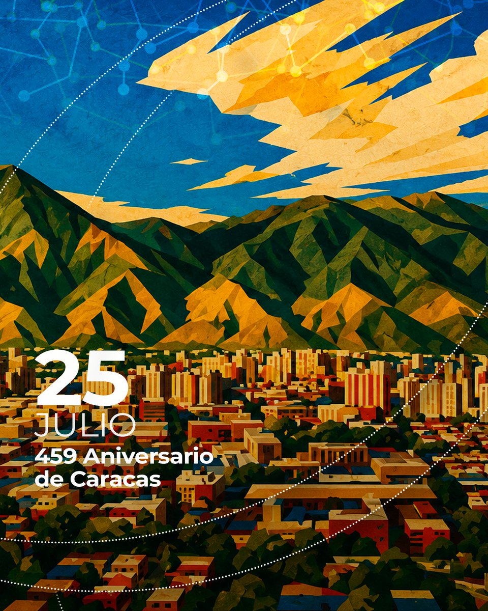yvangil's tweet photo. Caracas, nombre que honra al pueblo indígena que habitó esta tierra antes de la llegada de los colonizadores, cumple hoy 459 años de su fundación. En esta ciudad nacieron dos de los más grandes próceres de la independencia: El Libertador Simón Bolívar y el Precursor Francisco de Miranda. Caracas fue, y continúa siendo, el epicentro de la emancipación de nuestro pueblo y de la gesta libertadora que transformó el destino de gran parte de Sudamérica. En este aniversario, rendimos homenaje a nuestra hermosa capital, a su gente indómita, a su resiliencia inquebrantable y a la memoria viva de su historia.