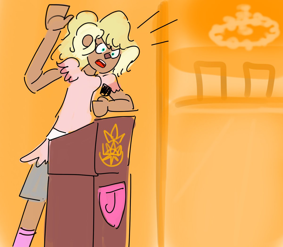 FiredogStu8's tweet photo. Jen makes a speech to an empty hall. At least this makes good practice.
#campcamp #ccjen #internetmeme https://t.co/L60znFRj54