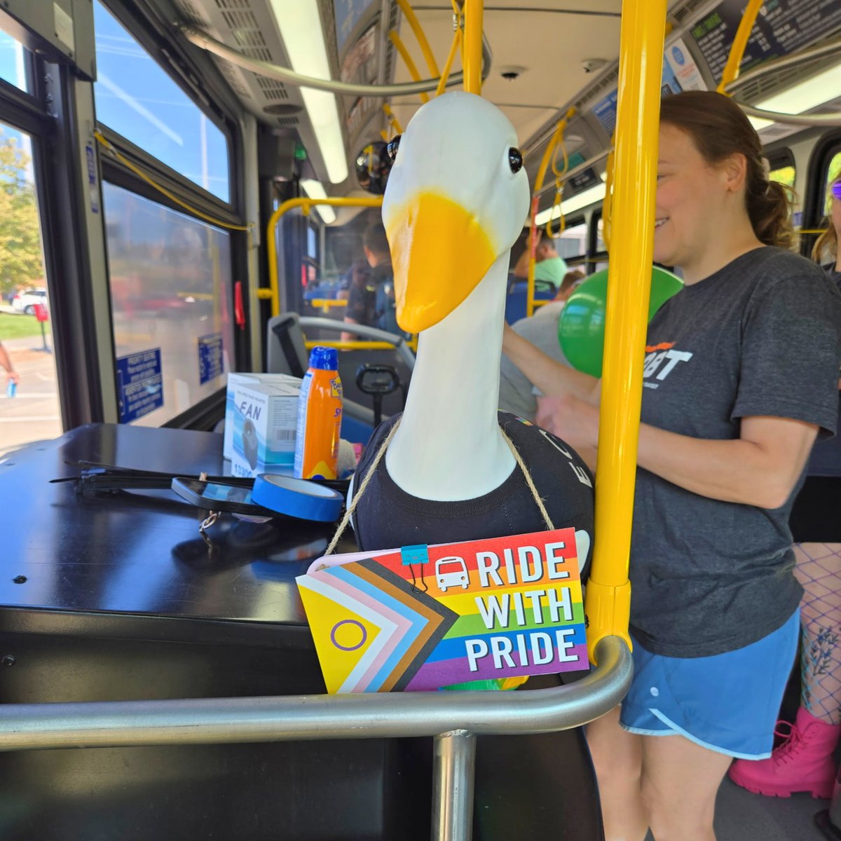 rideORBT's tweet photo. Public transit brings joy and opportunity no matter who you love 
We're so grateful to our staff, their families, and their friends who joined us at this year's @heartlandpride parade and to the community who shows up every day to ride with pride 🚍 🌈 https://t.co/mNaY6s7qaX