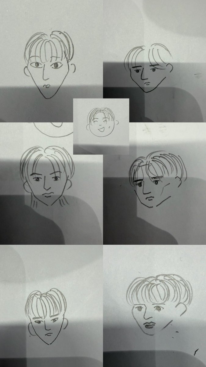Keehosalt's tweet photo. kyrells speed drawings of the members 😭 guess who’s who LOL https://t.co/PEDV3JU2sn