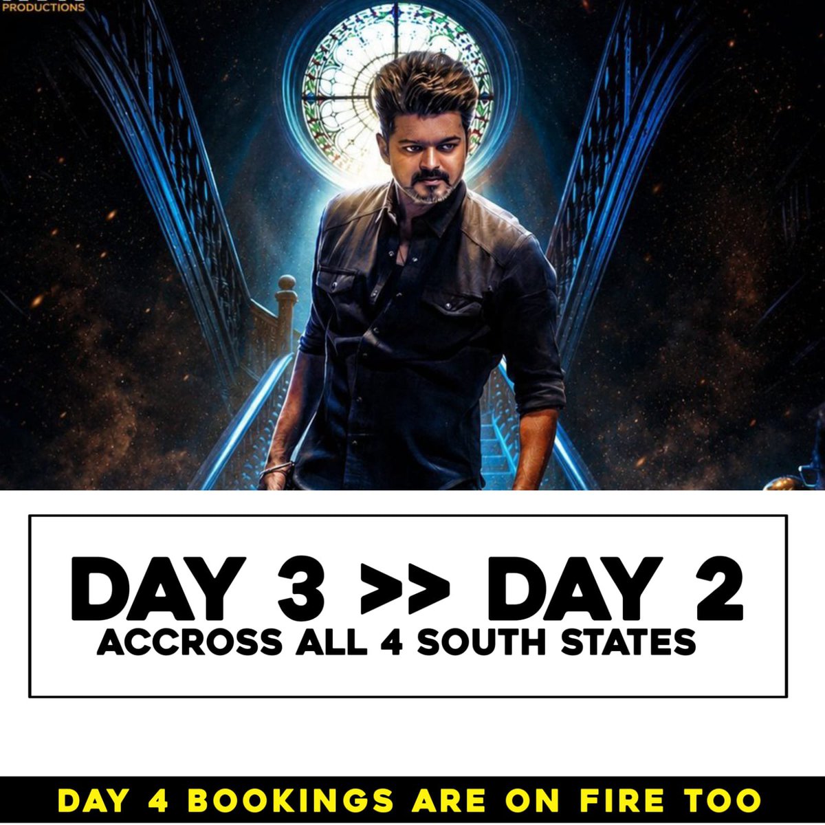 Elevennnn24_'s tweet photo. Day 3 >>> Day2 in all four states  rampage continues weekend  bookings are massive 🙌🏻 💥 
#JanaNayagan @ActorVijay @KVNProduction https://t.co/01GcjFJetR
