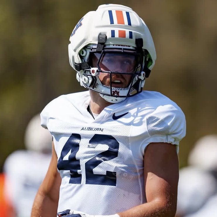 WarBlogle's tweet photo. Days to kickoff: Coleman Granberry (#42, JR LB) #auburn #wareagle https://t.co/WGMxGJ6q8Y
