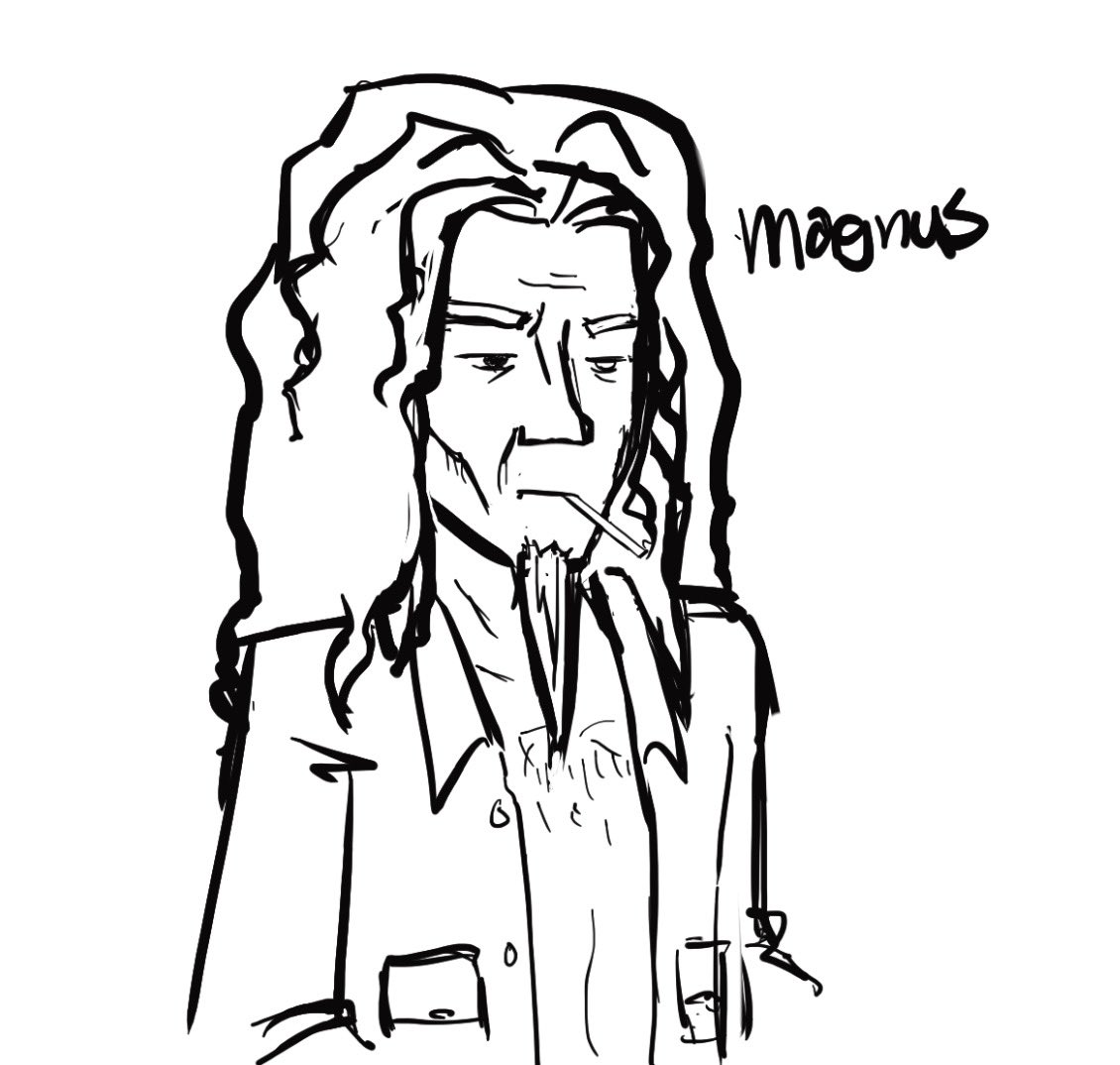 uglyklok's tweet photo. I drew magnuss rhnenwjj i love that guy #magnushammersmith #metalocalypse https://t.co/BFWFFvVQeE