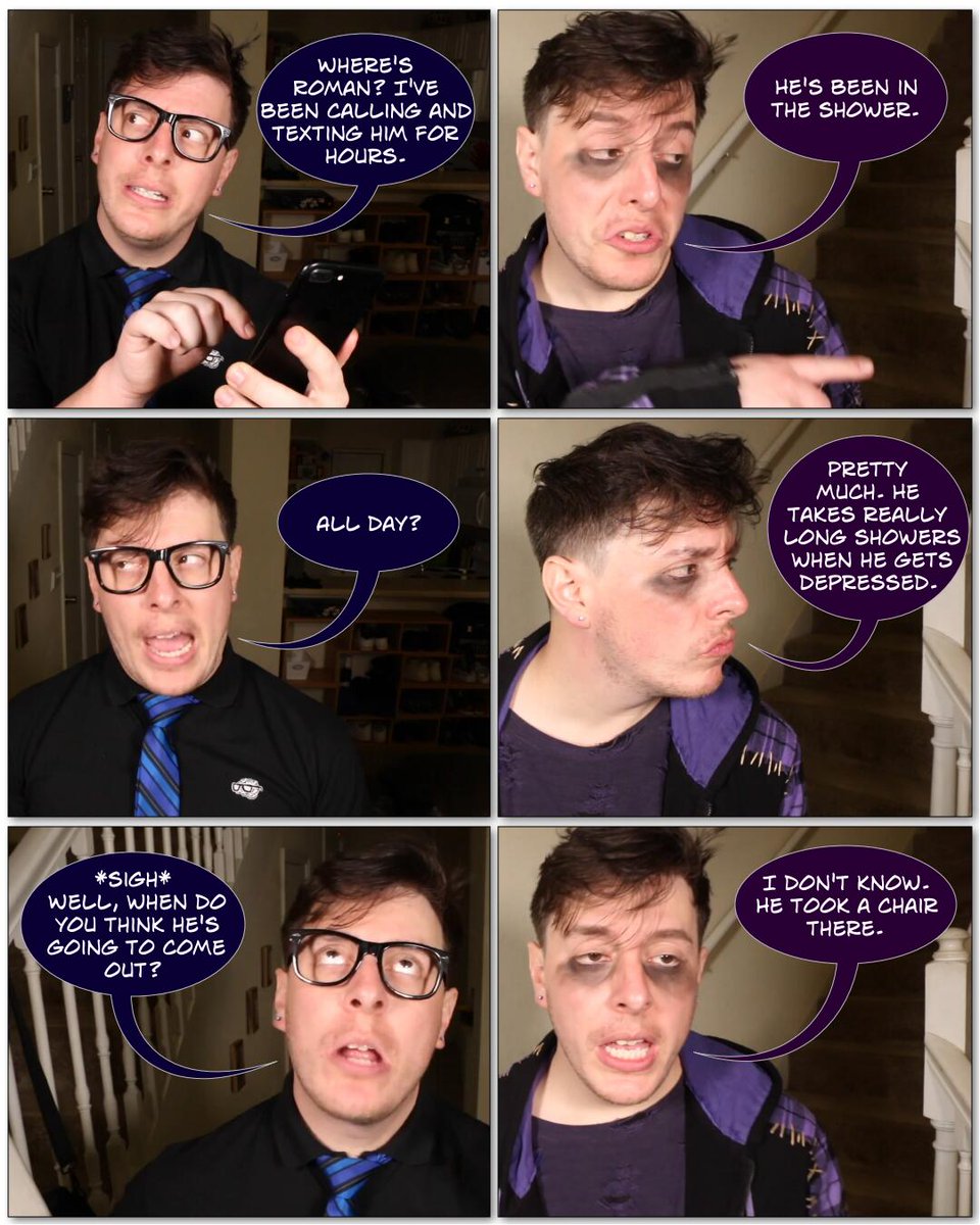 manbemel's tweet photo. Roman's Long Shower. From an incorrect quote.
#thomassanders #sanderssides #sanderssidesincorrectquote #sanderssidesphotocomic #logansanders #virgilsanders https://t.co/ig6KBI3MSg