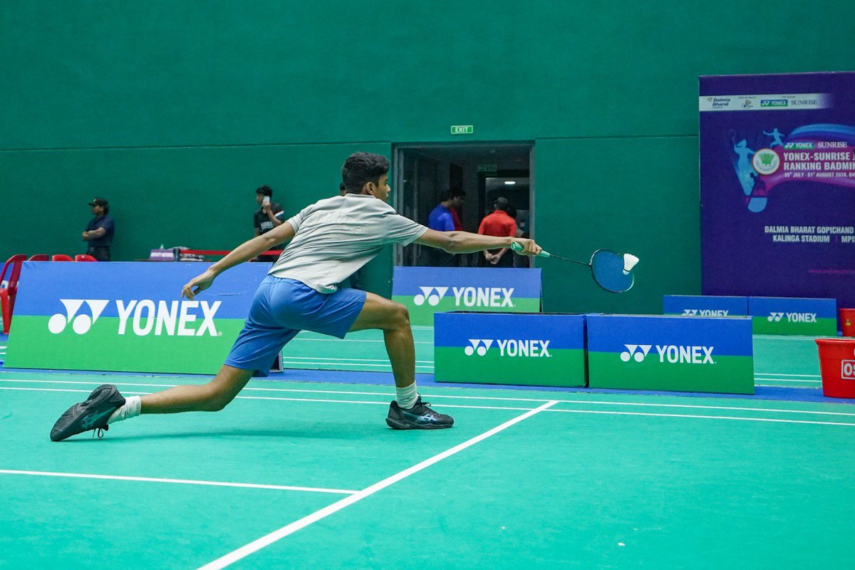 sports_odisha's tweet photo. The qualification round of the Yonex-Sunrise All India Junior U19 Ranking Badminton Tournament 2026 got underway today at #KalingaStadium. 📸

#Badminton #OdishaForSports https://t.co/jxZpubuHXC