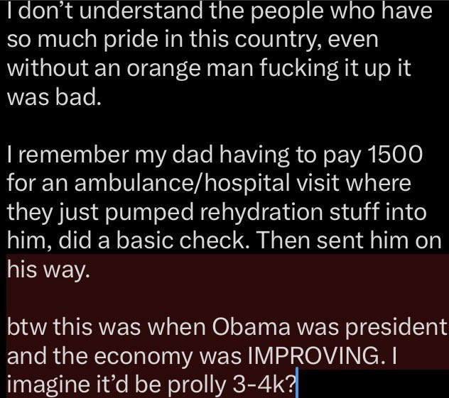 AlmostXNixy's tweet photo. Took him years to pay that off btw, and they charged me 3k for a medical visit/adjust something at 18

My children’s insurance dropped me without notice right when I turned 18 that took years too I was a broke bitch for another 4 years

 We’re all suckers but we have freedom!? 🙄 https://t.co/uW0vG9YLAI