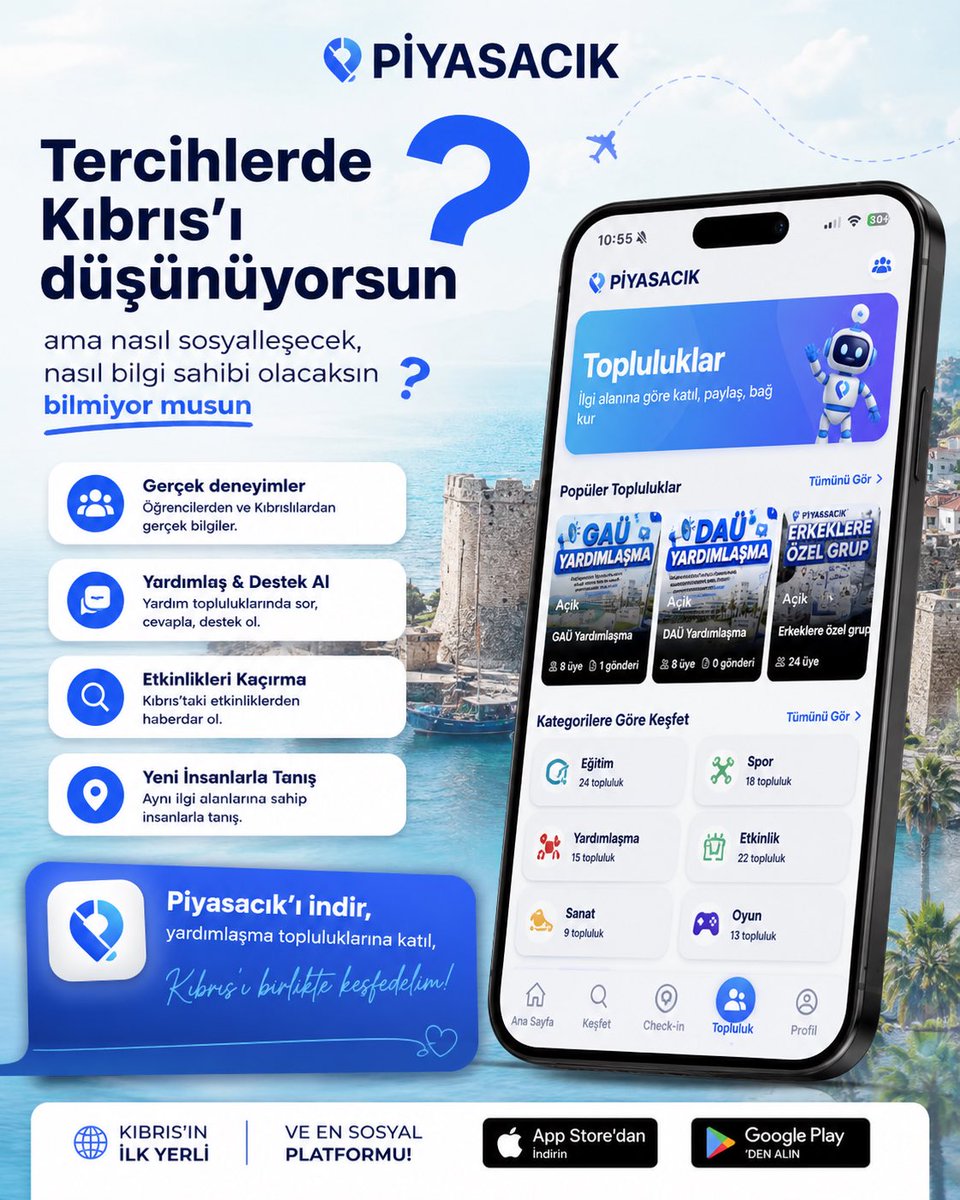 botanozt's tweet photo. @sli3ys 🎓 Tercihlerinde Kıbrıs mı var?

Yeni bir ülkeye gelirken aklındaki en büyük soruların cevabı artık tek bir yerde.
📍 Hangi üniversite daha iyi?
🏠 Nerede kalınır?
👥 Nasıl sosyalleşebilirim?
🎉 Etkinlikleri nereden takip ederim? #ykssonuç #yks2026 #tercih https://t.co/jiddX2wOK7