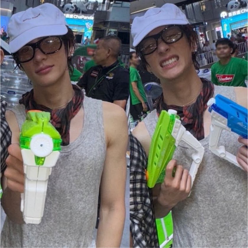 asbaguette's tweet photo. ใครพร้อมสำหรับแอนตัน waterbomb บ้าง แต่กรุไม่พร้อม 😂🔫 https://t.co/lZ7Ck5uDut