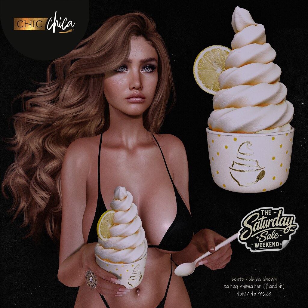 KawaiiFeedSL's tweet photo. ChicChica: Lemon Frozen Yoghurt〡The Saturday Sale @ Mainstore〡Taxi: https://t.co/Tt4yp8EDkY
#SecondLife #ChicChica #TheSaturdaySale #Mainstore #KawaiiFeed https://t.co/l6PkxY9aJx