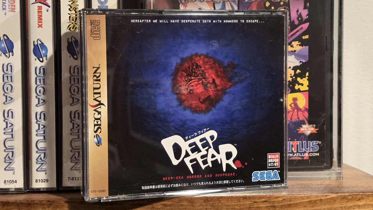 L1Games's tweet photo. Deep Fear on the Sega Saturn. 🦈
One of the system’s late releases and one of the coolest survival horror games in the Saturn library. Underwater facility, limited oxygen and monsters
Definitely worth having on the shelf!
#SegaSaturn #DeepFear #Sega #SurvivalHorror #RetroGaming https://t.co/fi7CRlnUre