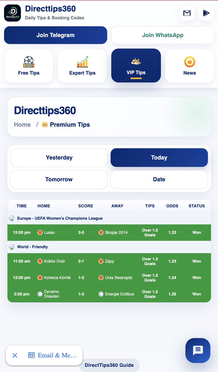 directtips360_'s tweet photo. VIP Tips won successfully, congratulations π π to those who took part in the VIP todayπ€π€ booooooom
#SportsAnalysis #WinningCommunity #VIP #SportsBetting #ExpertTips #BoomDay #WinningTips #BettingTips #Sports #sportybet #bet9ja #sureodds #FootballDaily #1xbet https://t.co/53J8n2RlVp