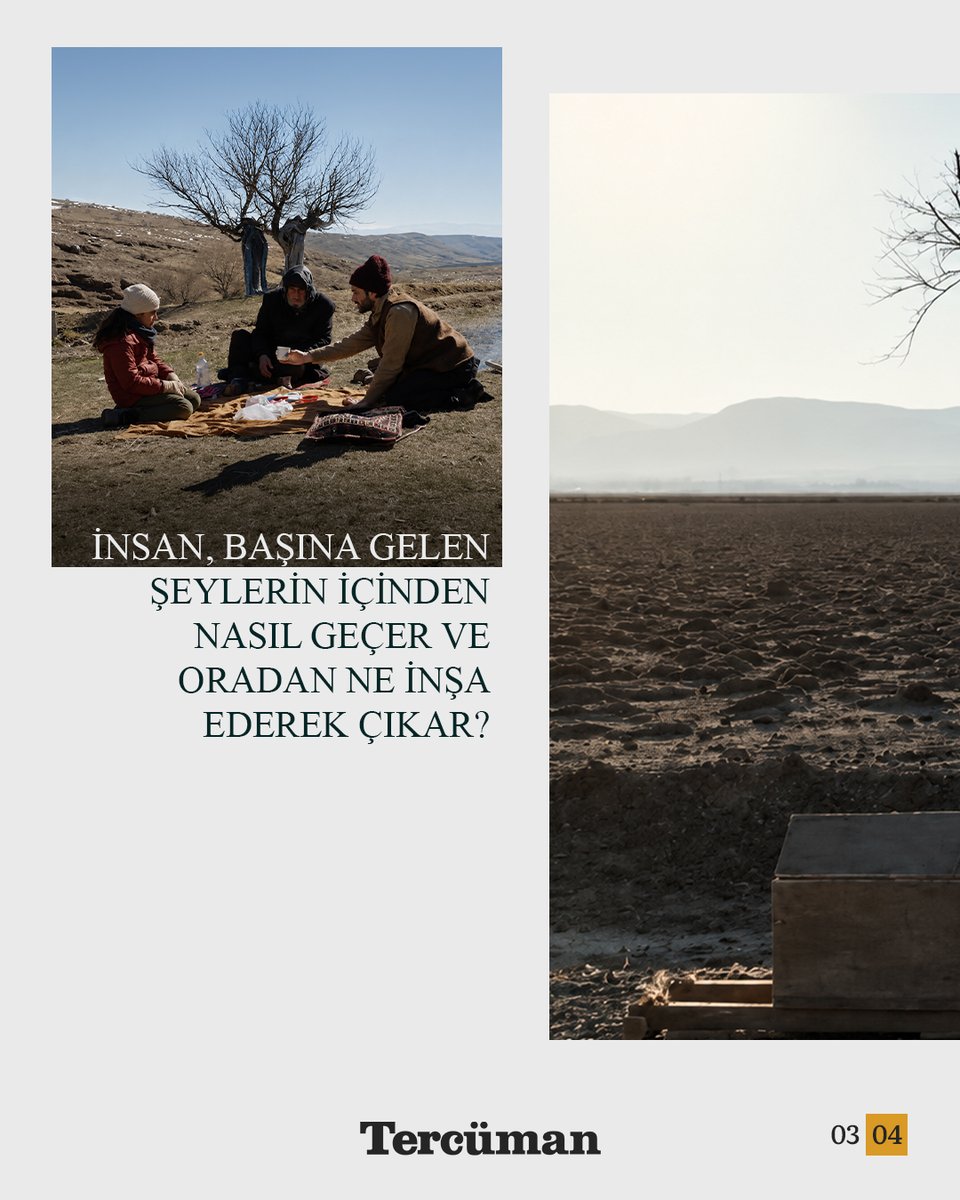 tercumancom's tweet photo. Anlamı sırtında taşıyan insan: Bir Tutam Karanfil

“Bizim köy şu tepede.”

“Bir Tutam Karanfil” filmi, göçmen bir dede ile torununun cenazelerini kendi topraklarına defnetmek üzere çıktıkları yolculuğu farklı katmanlarla düşünmeye açıyor.

Göç hikâyesiyle başlayan anlatı, insanın bu kısa dünya serüveninde içinde sakladığı şeyi görünür kılan küçük aynalara dönüşüyor.

İnsan, başına gelen şeylerin içinden nasıl geçer ve oradan ne inşa ederek çıkar?

Yol tamamlanır. Arayış sona erer. Ölüm yerini bulur.

Münevver Sofuoğlu yazdı.