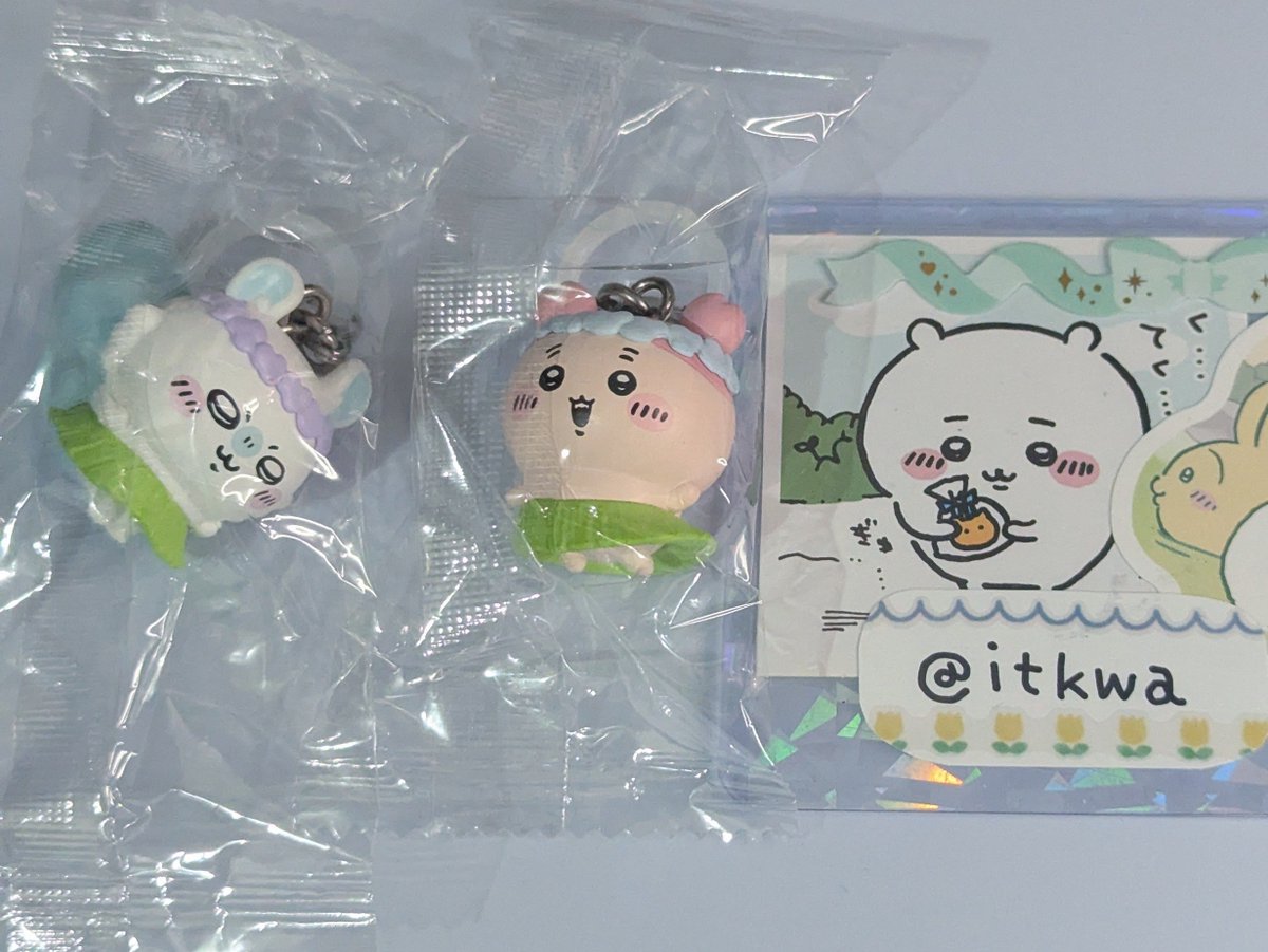 itkwa's tweet photo. 【交換】映画 ちいかわ 入場特典 めじるし チャーム

譲：
モモンガ、古本屋

求：
ちいかわ、うさぎ、ハチワレ

まとめて交換＆都内手渡し優先
7/26（日）新宿、吉祥寺、調布近辺で手渡し可能です。

検索からもお気軽にリプライください🙇‍♀️ https://t.co/0J8Nk32guE
