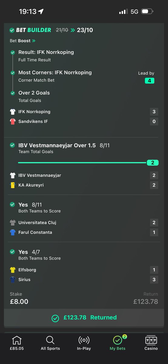OnlyPunts_'s tweet photo. Football season being back is a blessing.

Bookies (IMO) tend to misprice a lot of games outside the top leagues. 

Easy time to build up a balance before the prem etc start. https://t.co/EV8cL6gRGD