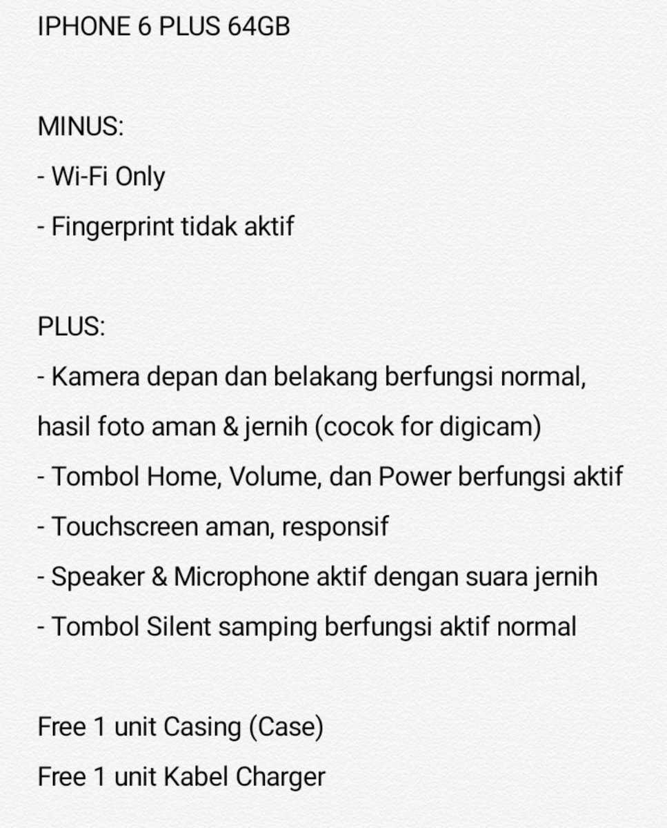 thlaevv's tweet photo. WTS IPHONE 6 PLUS 64GB 

649k on shopee
https://t.co/4rs8xkh7YM

wtb ip 6 6+ for digicam 
#zonauang https://t.co/8oI3k4HckZ