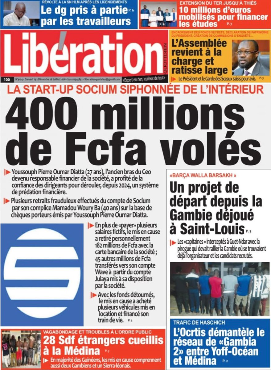 dembagueye's tweet photo. Si les faits rapportés devaient être confirmés par la justice, ils seraient d’une gravité exceptionnelle. Il convient toutefois de rappeler qu’à ce stade, les informations diffusées semblent relever d’allégations et que la présomption d’innocence doit être pleinement respectée.

Au-delà du cas individuel, cette affaire soulève une question beaucoup plus stratégique.

@Socium_ est devenue en quelques années l’une des plus belles réussites de la tech sénégalaise. Fondée en 2021, la startup a réalisé une première levée de fonds de 1,1 million de dollars en 2022 avant de réussir, fin 2024, une levée de 5 millions de dollars (plus de 3 milliards de FCFA), menée par @BreegaVC avec la participation de fonds de référence tels que @PartechPartners Orange Digital Ventures, @GroupeSonatel, Chui Ventures et plusieurs investisseurs africains de premier plan. 

Une telle trajectoire ne repose pas uniquement sur la qualité d’un produit. Elle repose avant tout sur un actif invisible mais fondamental : la confiance.

🫆 Les investisseurs font confiance aux fondateurs.
🫆 Les clients font confiance à l’entreprise.
🫆 Les salariés font confiance à leur direction.
🫆 Les partenaires font confiance aux processus internes.

Sauf que lorsque les mécanismes de contrôle ne progressent pas au même rythme que la croissance, cette confiance peut devenir une vulnérabilité. 

L’une des leçons majeures de la gouvernance d’entreprise est que les contrôles ne sont pas conçus parce que l’on soupçonne ses collaborateurs. Ils existent précisément pour protéger les collaborateurs honnêtes, les dirigeants, les investisseurs et l’entreprise elle-même.

À mesure qu’une startup passe de quelques employés à plusieurs dizaines, voire plusieurs centaines, la gouvernance se doit de changer d’échelle :

• Séparation claire des pouvoirs financiers ;
• Double validation des paiements importants ;
• Audits internes et externes réguliers ;
rapprochements bancaires indépendants ;
• Contrôle du conseil d’administration et des investisseurs ;
• Politique d’alerte (whistleblowing) protégeant les lanceurs d’alerte.

Les investisseurs en capital-risque réalisent déjà des due diligences avant d’investir. Mais une fois les fonds injectés, le véritable défi devient celui de la gouvernance quotidienne. Une startup n’est plus seulement une aventure entrepreneuriale ; elle devient le dépositaire de capitaux appartenant à des actionnaires, à des salariés et parfois à l’ensemble d’un écosystème.

Si cette affaire devait être confirmée, elle ne remettrait pas en cause la pertinence du modèle de SOCIUM ni la qualité de ses fondateurs. Elle rappellerait surtout une réalité universelle : la confiance est indispensable, mais elle ne remplace jamais le contrôle.

C’est probablement l’un des principaux enseignements que l’ensemble de l’écosystème africain des startups devrait retenir. Les prochaines licornes africaines ne se distingueront pas seulement par leur capacité à lever des fonds, mais aussi par leur capacité à bâtir des systèmes de gouvernance suffisamment robustes pour protéger cette confiance lorsqu’elles grandissent.

#kebetu