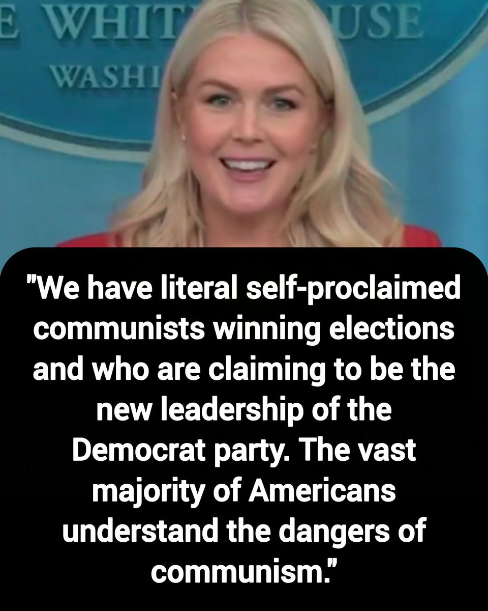 DavidJHarrisJr's tweet photo. PRESS SEC: "We have literal self-proclaimed communists winning elections and who are claiming to be the new leadership of the Democrat party. The vast majority of Americans understand the dangers of communism."

Thoughts? https://t.co/G5PYwBu1xZ